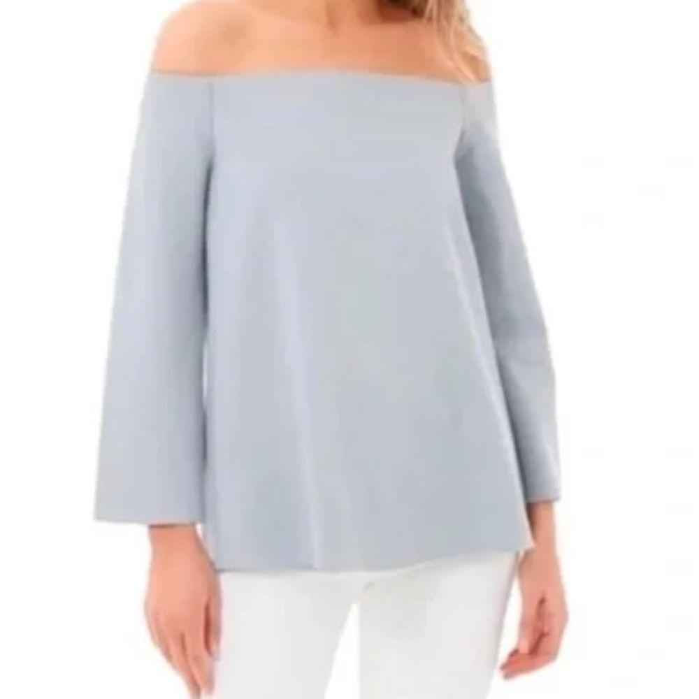 TUCKERNUCK ‎ French Blue Miranda Off the Shoulder Blouse XS EUC